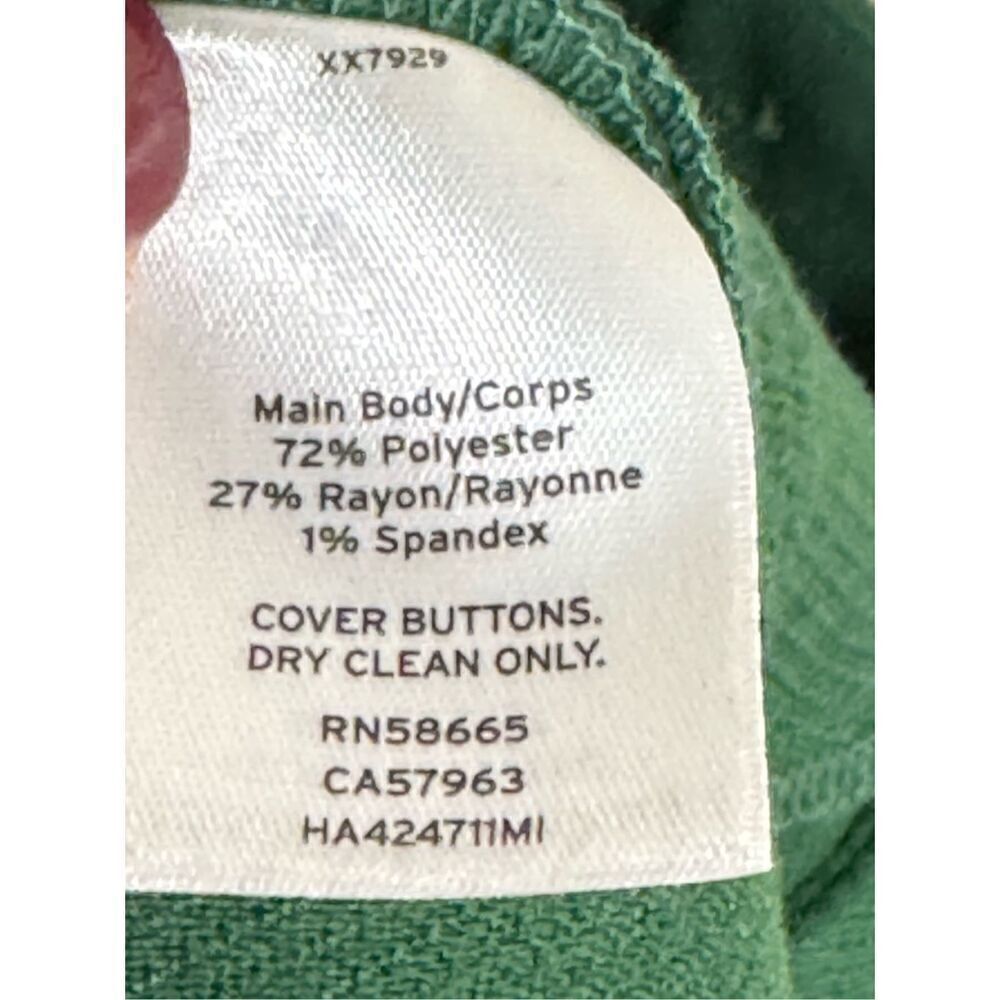 Halogen x Atlantic Pacific green high waisted trousers workwear office sz 8 - Picture 9 of 10